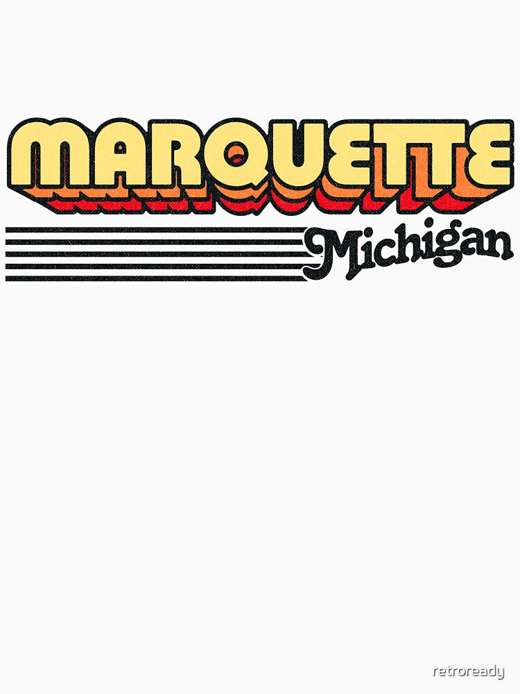 Marquette, Michigan | Retro Stripes by retroready