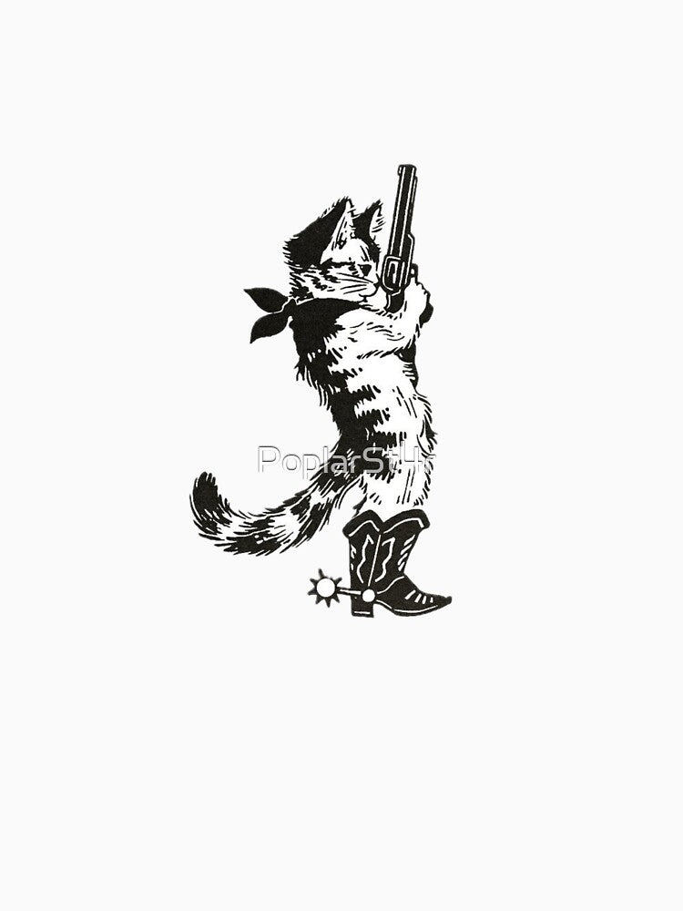 cowboy cat in boots by PoplarSt4r