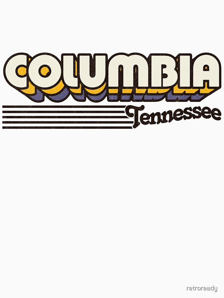 Columbia, Tennessee | Retro Stripes by retroready