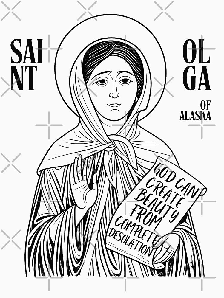 Saint Olga of Alaska Minimalist Icon by maddieelysse