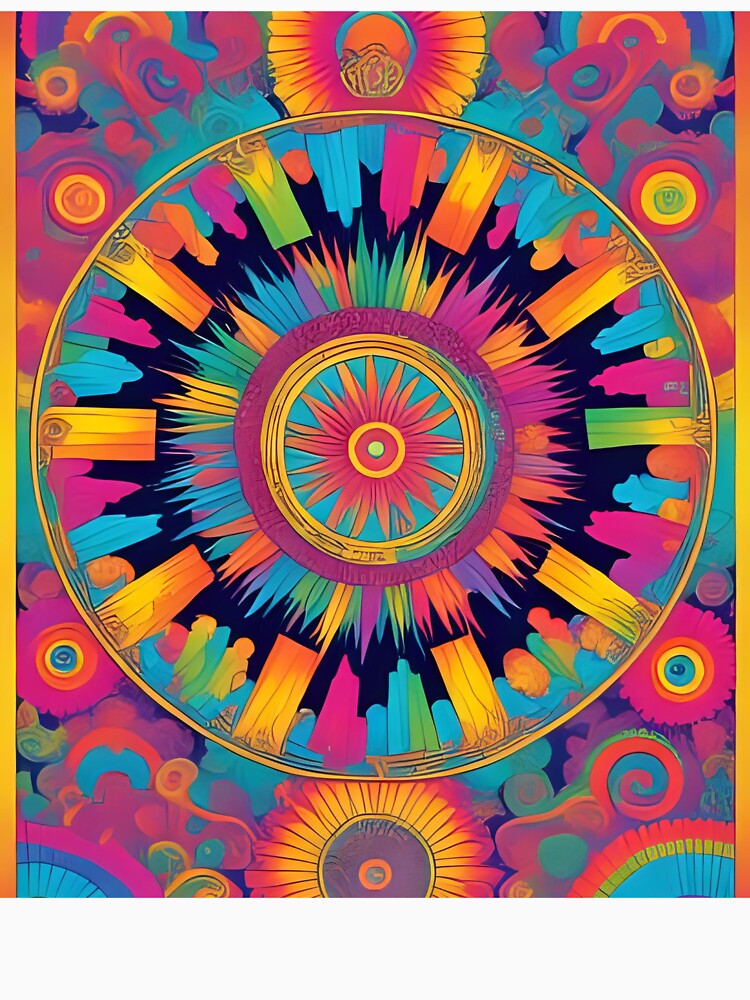 Vivid Abstract Neon Logo – Modern Psychedelic Geometry by TeutaDesings