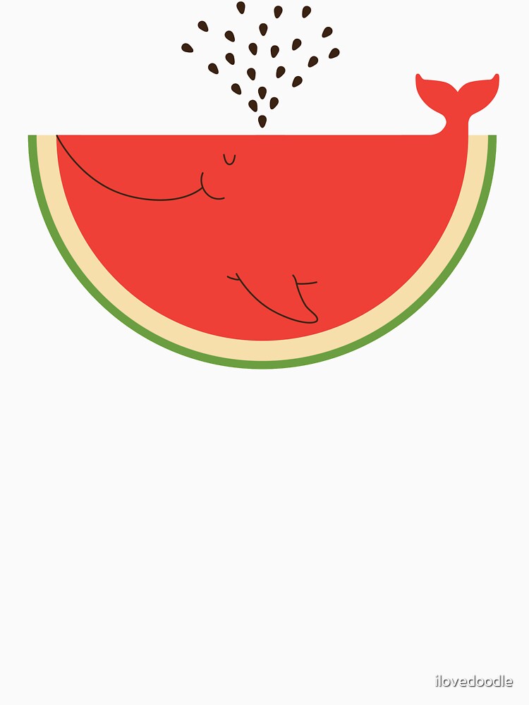 Watermelon Whale by ilovedoodle