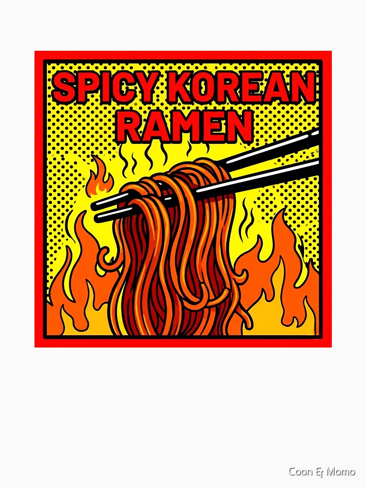 Korean Fire Noodles Spicy Ramen Pop Art by Coon & Momo