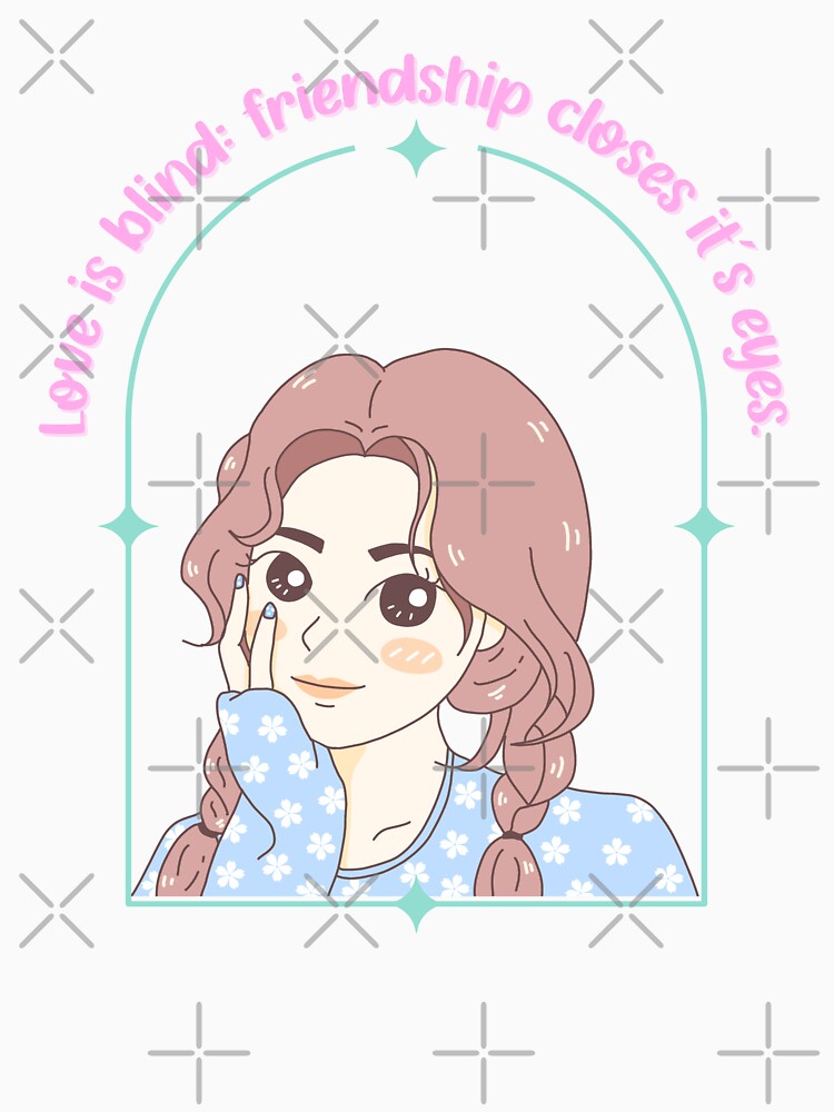 love is blind: friendship closes it´s eyes - Super Kawaii Anime Aesthetic Illustration by LWOI