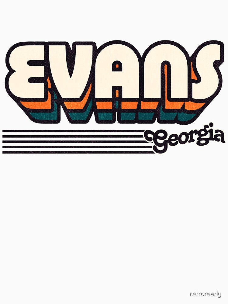 Evans, Georgia | Retro Stripes by retroready