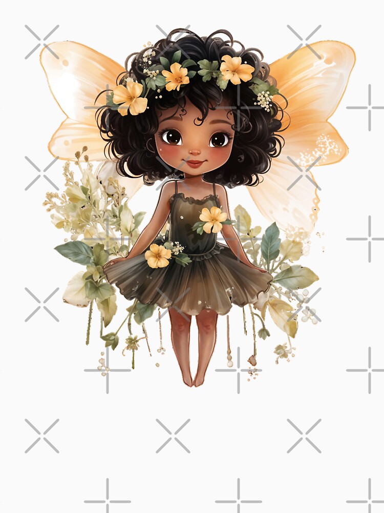 Cute Whimsical Golden Fairy by sirenandscript
