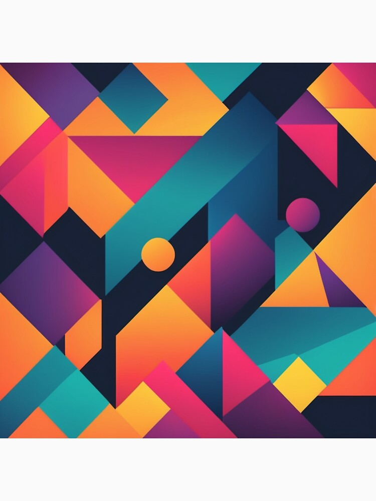 Vibrant Abstract Geometric Art – Modern Colorful Pattern Design by ethnicdigital