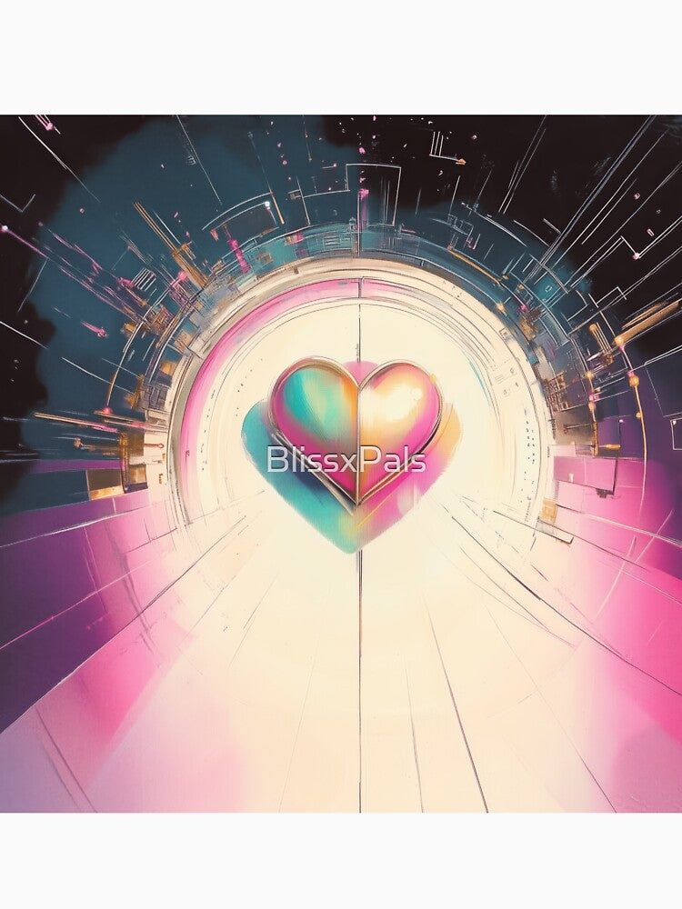 Colorful Futuristic Heart Art | 3D Abstract Portal Design by BlissxPals