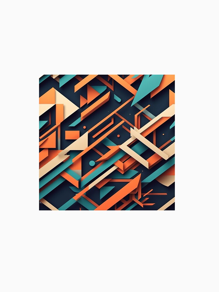 Futuristic Geometric Abstract Pattern – Bold 3D Shapes by ethnicdigital