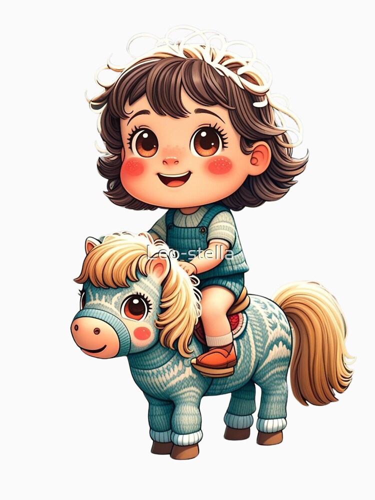 Cute Girl & Pony by Leo-stella