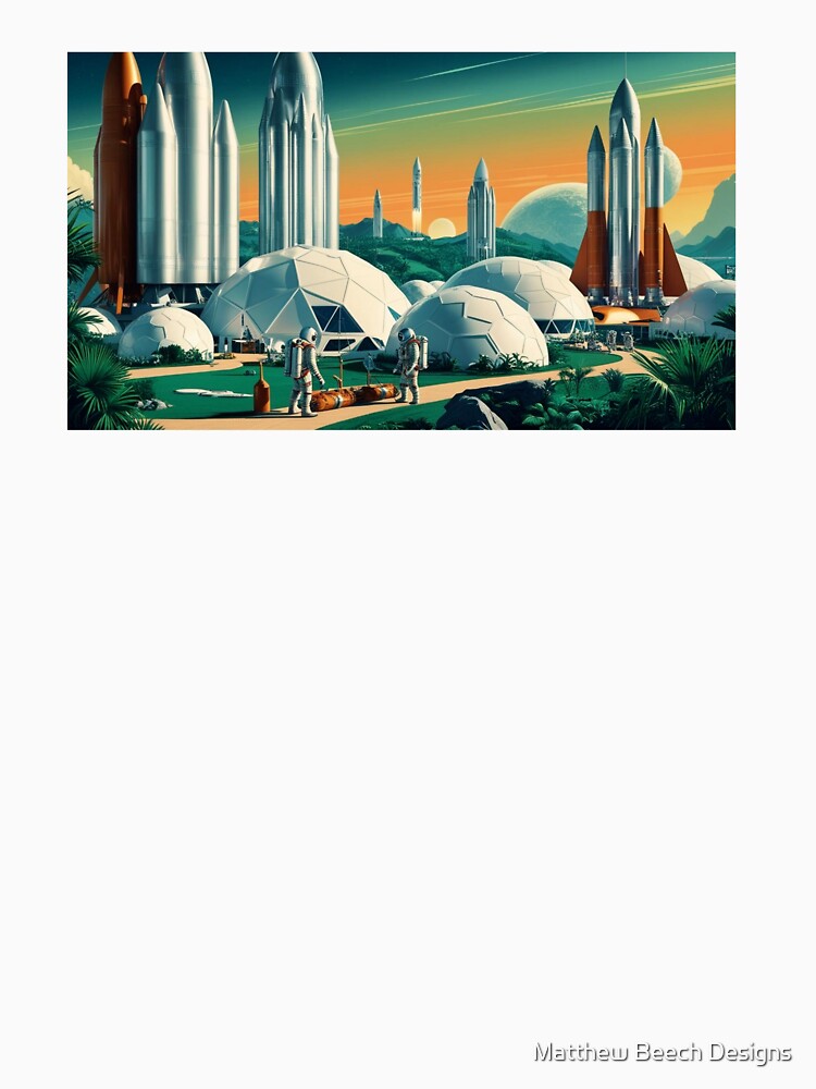 Retro Space Colony by Matthew Beech Designs