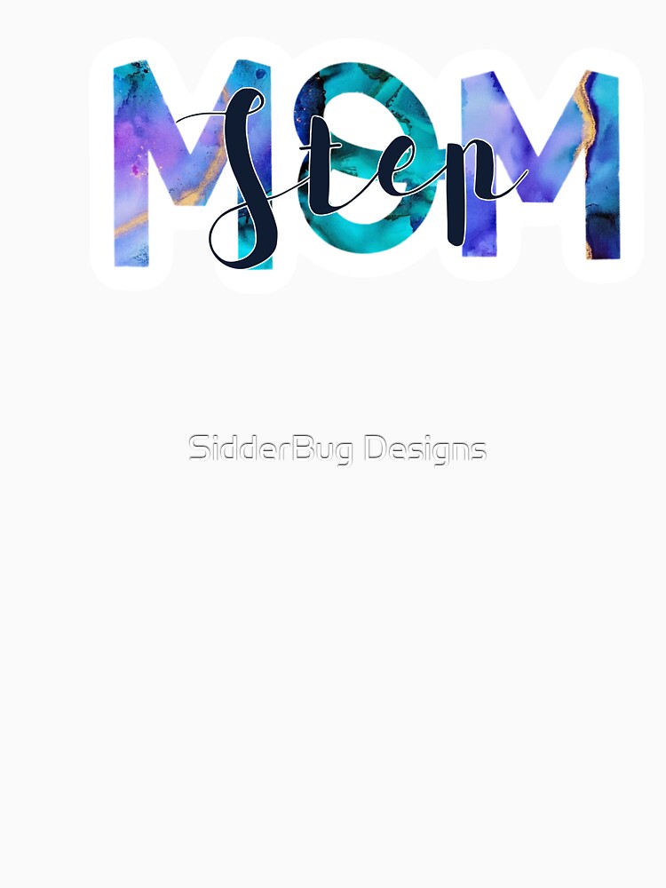 Purple and Navy Blue Marbles “Step Mom” Design by SidderBug Designs