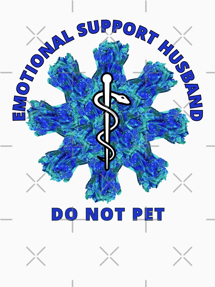 Emotional Support Husband Do Not Pet Azurite Powered Design by ArtDesignTp