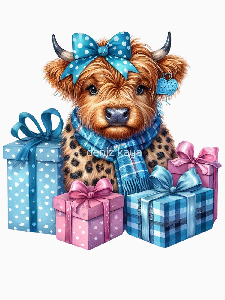 Highland Cow and Gifts by deniz kaya