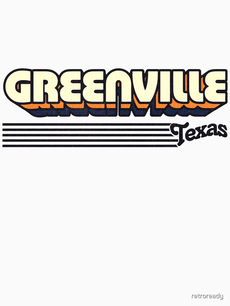 Greenville, Texas | Retro Stripes by retroready