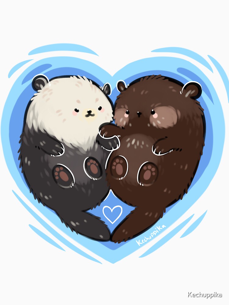 Handholding otters by Kechuppika