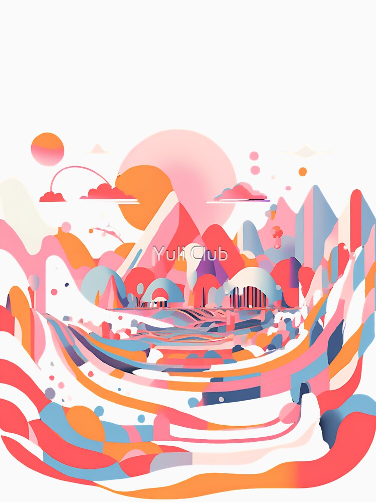 Surreal Alien Planet – Dreamy Fantasy Landscape with Floating Orb (v2) by Yuli Club