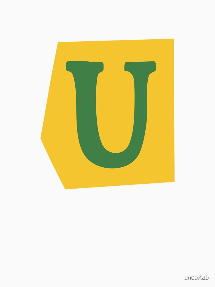 Letter U - Colorful Cutout Paper Collage Alphabet Initial by uncoXab
