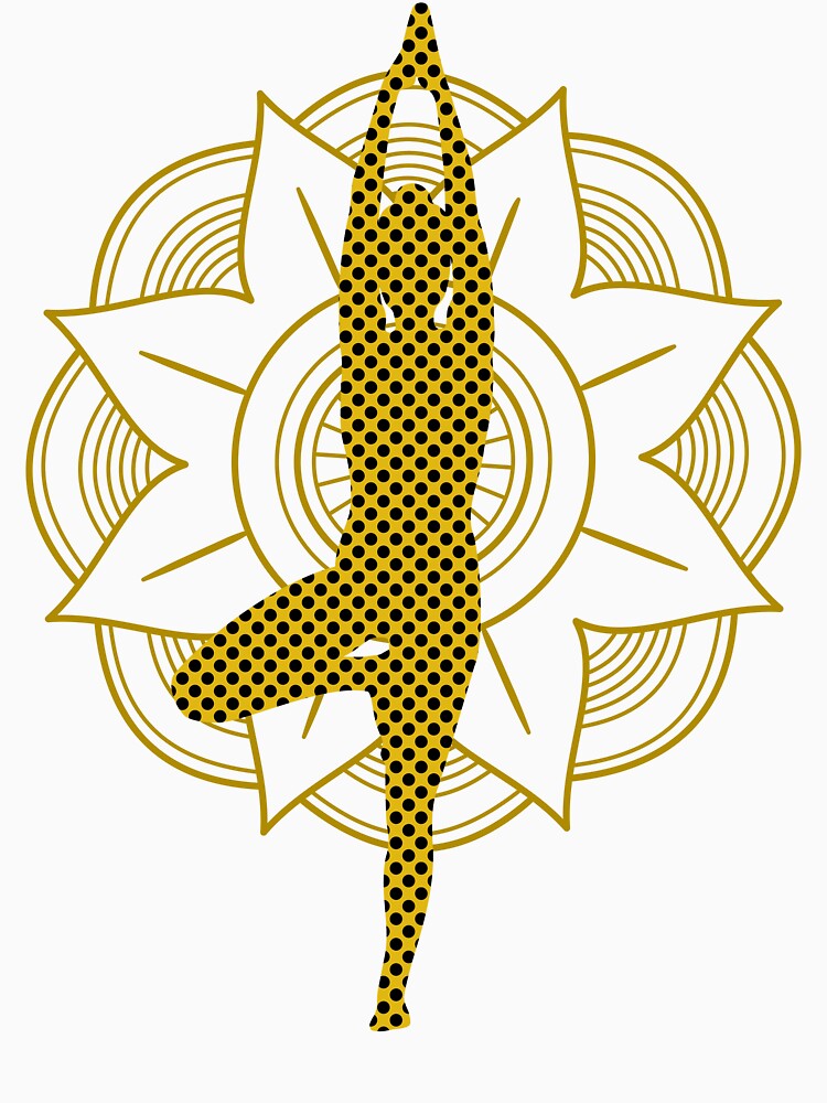 Yoga Tree Pose With Mandala by Laanas55