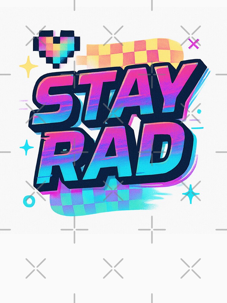Stay Rad Y2K Retro Typography by NFS2020