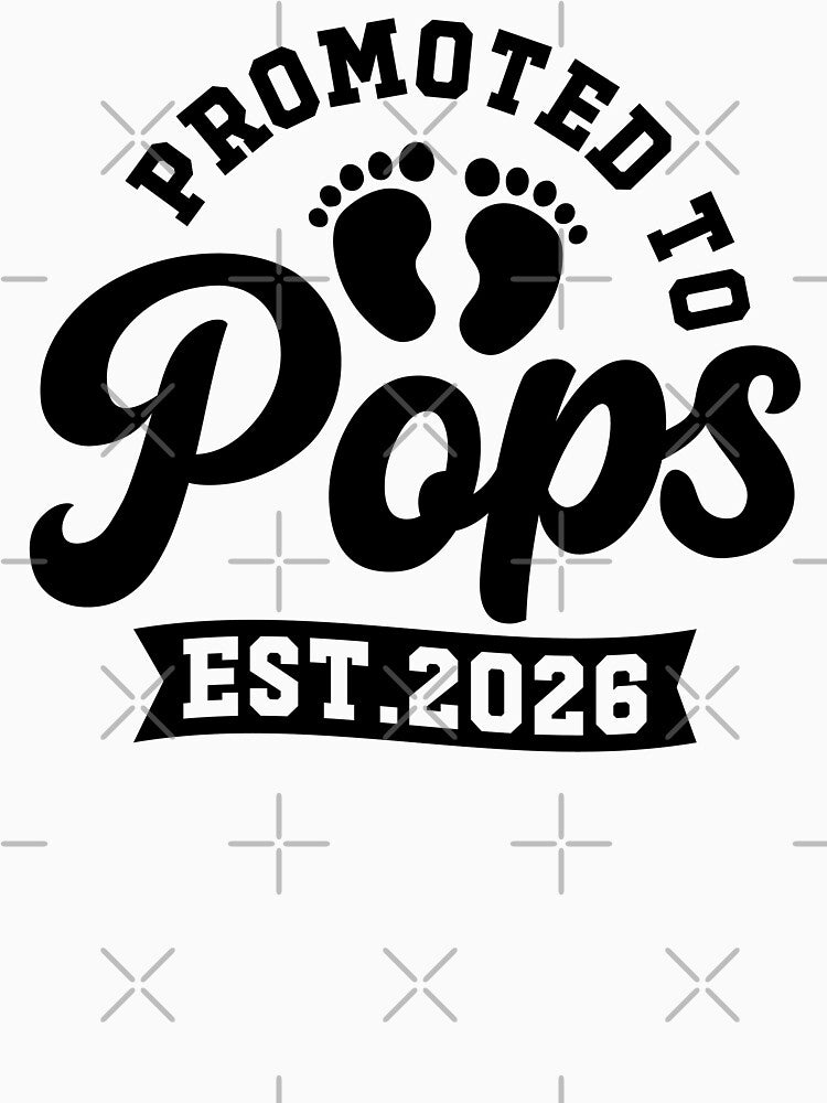 Promoted To Pops est. 2026 Soon To Be Pops 2026 Expecting Father Announcement by gunaone-design