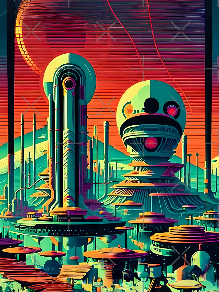 Retro-futuristic sci-fi space city by ArthurVandelay
