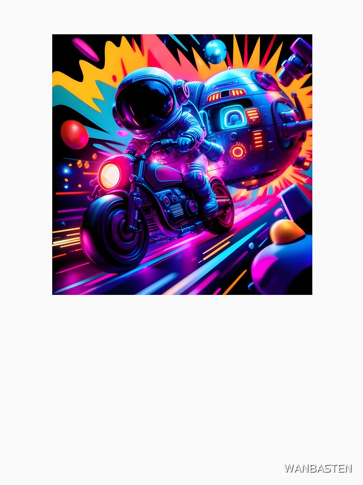Neon Astronaut Motorcyle by WANBASTEN
