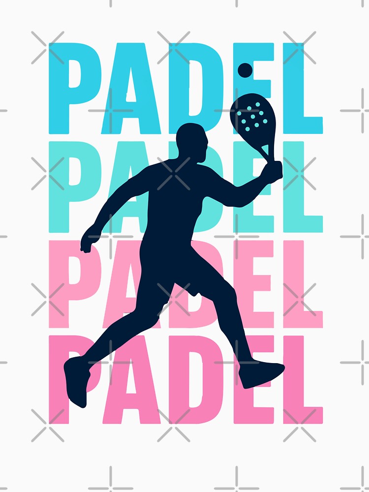Padel/ tennis fan/ sports/ Padel Passion - Colorful Padel Tennis Silhouette Design by Krasnovaovaova