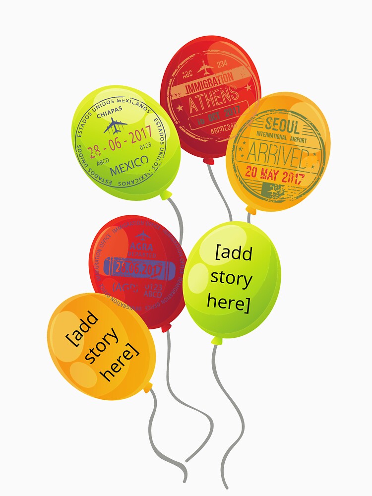 Passport stamp balloon stories by garhoud