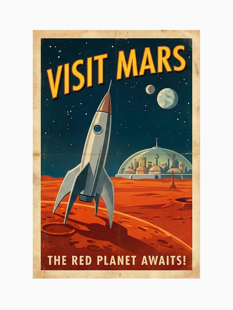 Retro Futuristic Journey to Mars by Timotaxx