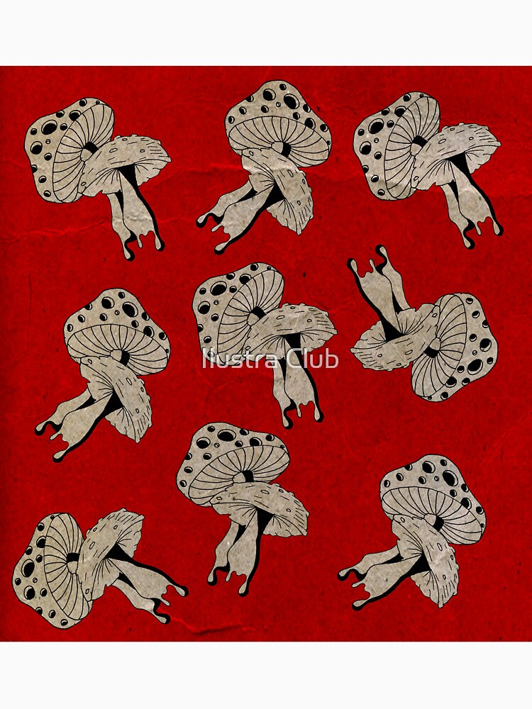 magic mushroom texture art by Ilustra Club