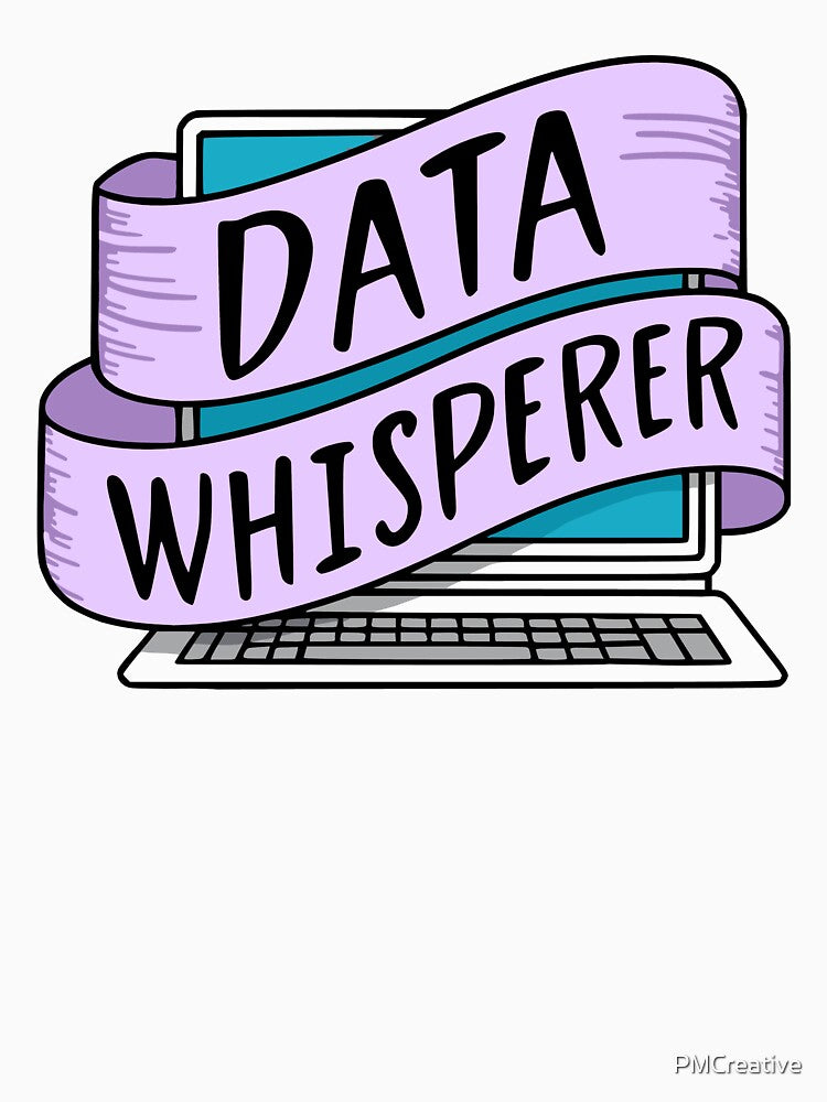Data Whisperer! Pink And Blue Data Analyst Laptop by PMCreative