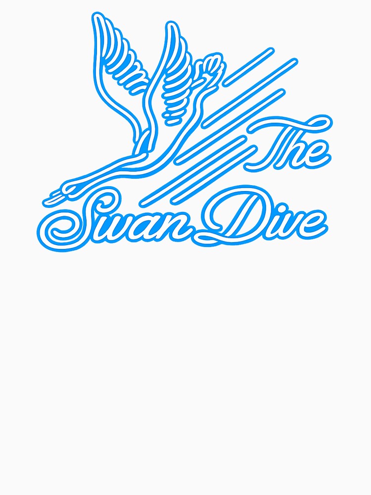 The Swan Dive Neon Logo – Retro Electric Blue Dive Sign by gahteeriffico