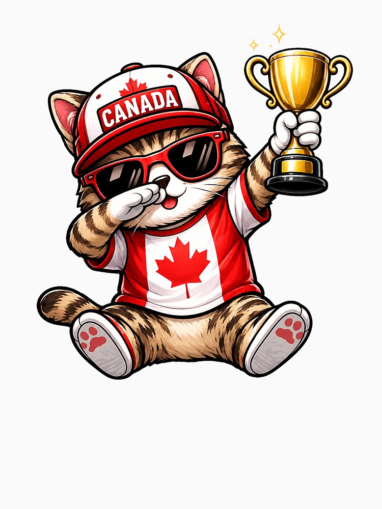 Canada Flag Cat Dabbing Soccer Ball by QuiteOrbit