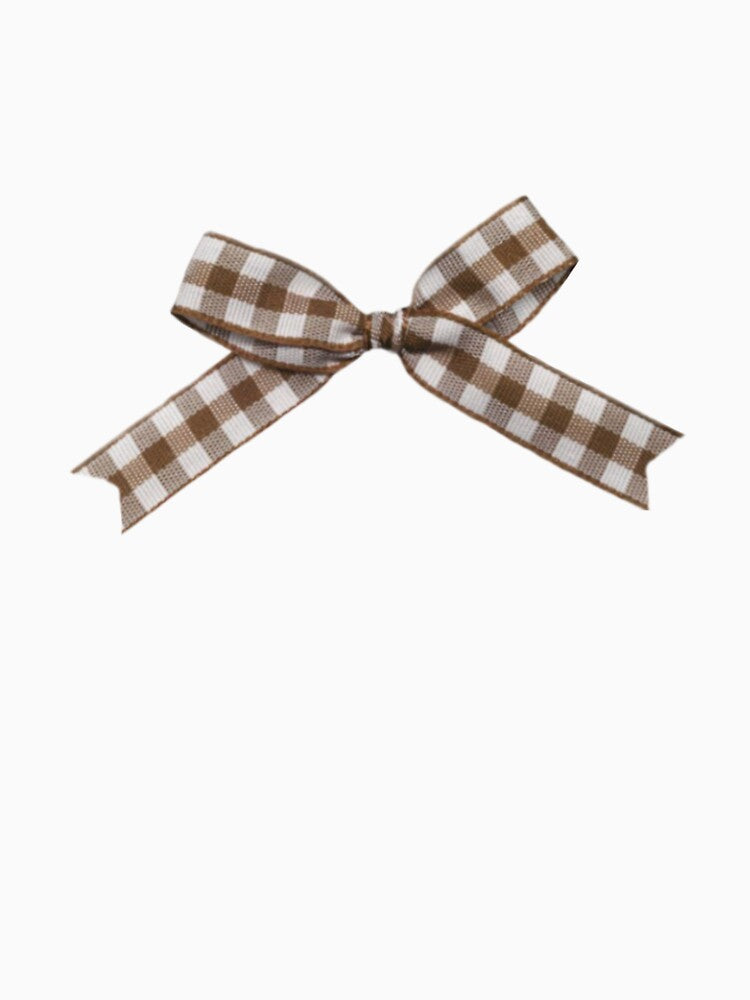 Coquette brown gingham  bow by Pixiedrop