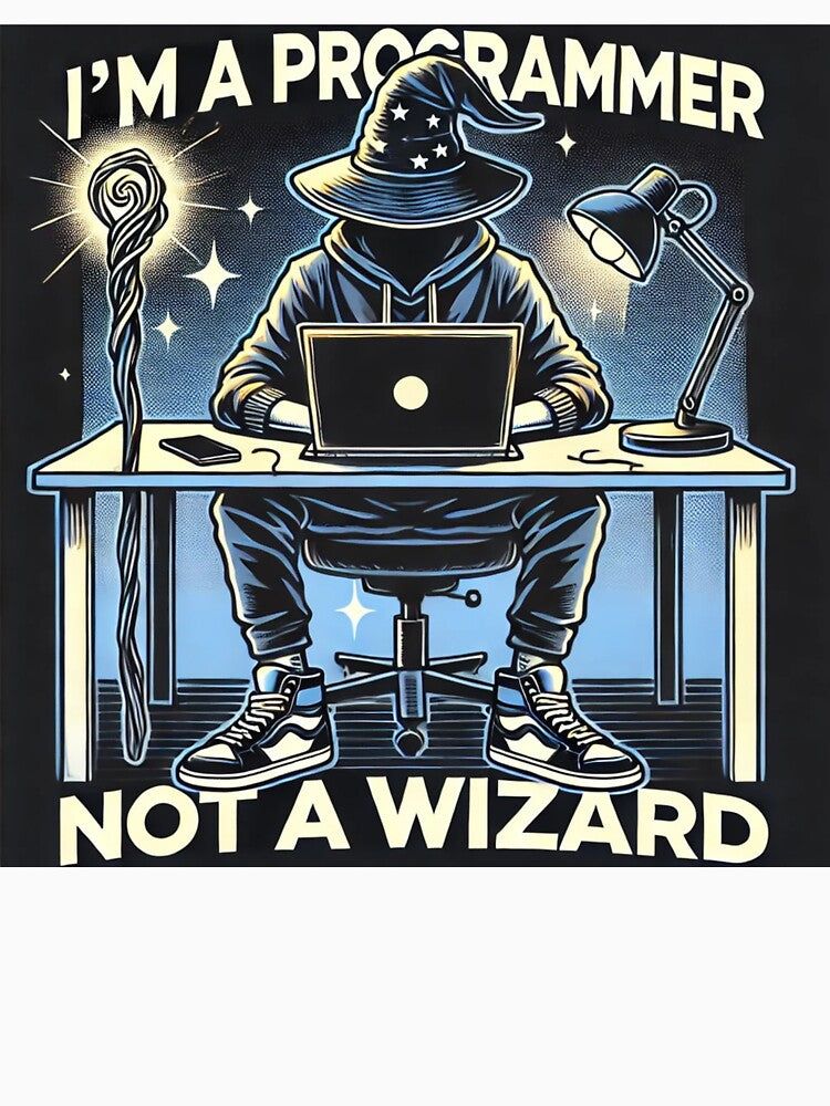 I'm a Programmer, Not a Wizard - Funny Coding Art for Developers by Vikingaquarist