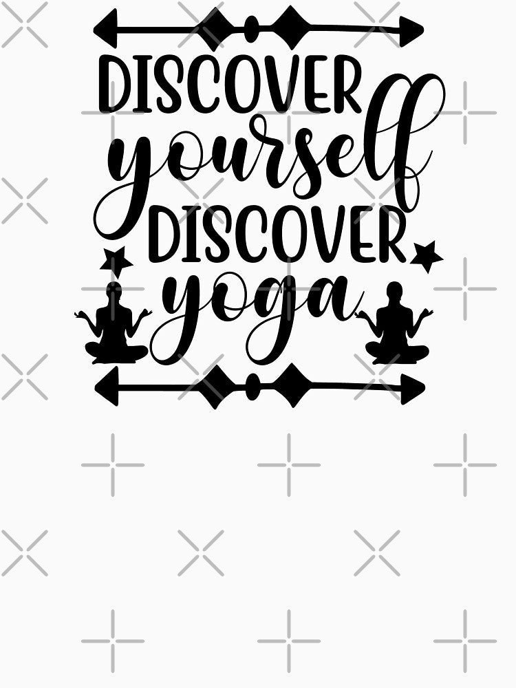 Yoga Quote Discover Yourself Discover Yoga Motivational Saying by SoccaTamam