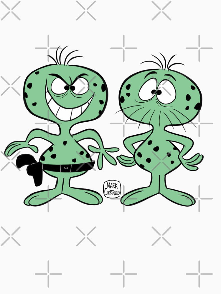 Moon Men Aliens from Rocky and Bullwinkle by MARKSCARTOONART