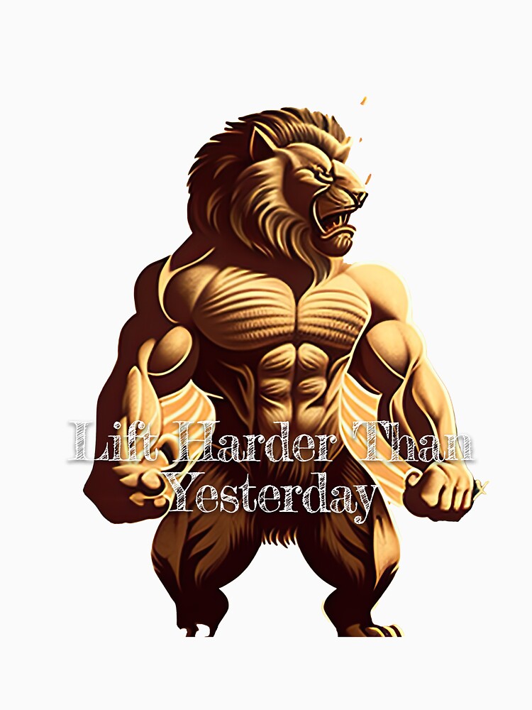 Lift Harder Than YesterdayDesignBodybuilding Fitness Gym Workout Exercise Merch Print Design by tengamerx