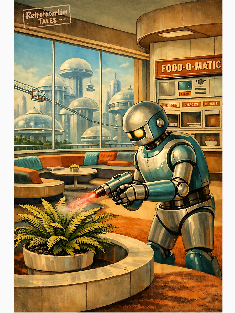 The Domestic Robot-Butler - 50s Retrofuturism by bapupa