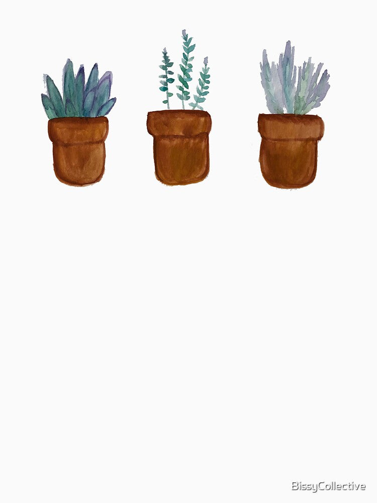 Cute Watercolor Succuluents by BissyCollective