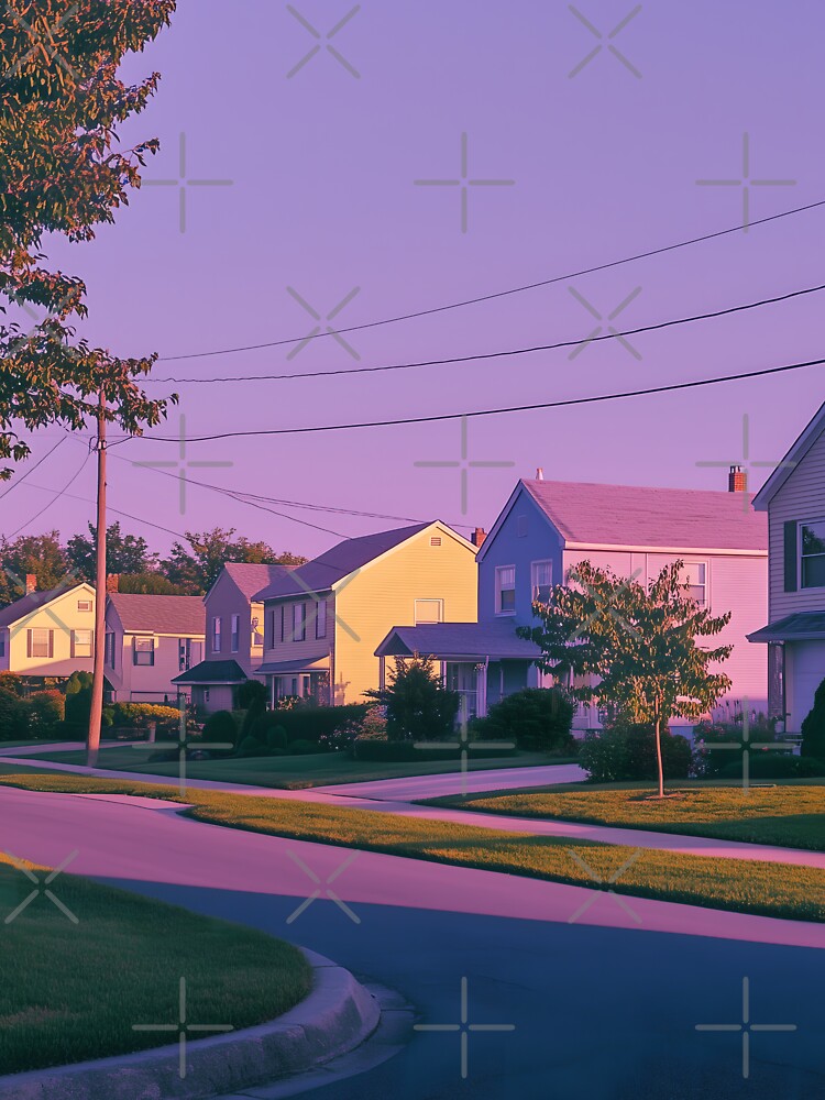 Lavender Suburbia Glow by Viktor Surzhko