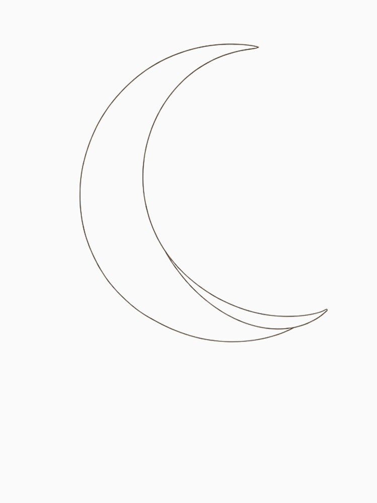 Minimalist Crescent Moon Line Art | Simple Celestial Lunar Illustration | Modern Boho Moon Design by SirensSageStone
