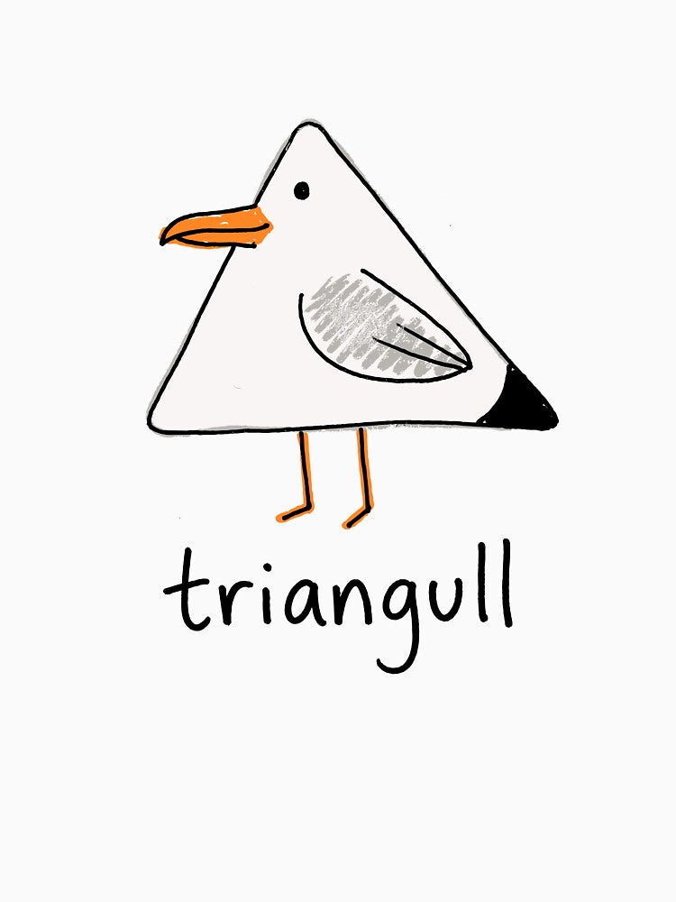 Triangull Funny Geometry Cute Triangle Seagull Bird by Thread Paradox