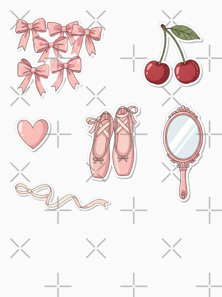 Coquette Aesthetic Sticker Pack - Pink Bows and Ribbons Set by Design_Your_Day