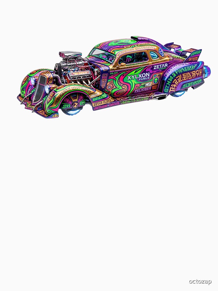 Alien Hotrod Space Graffiti Hovercar by octozap