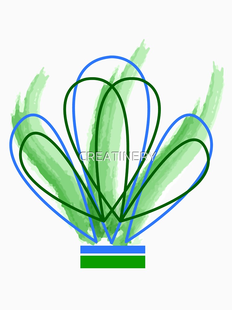 Flower green abstract by CREATINERY