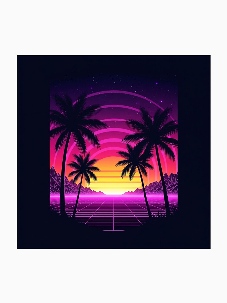 Retro Neon Sunset Vaporwave Vibes by Shomoon113