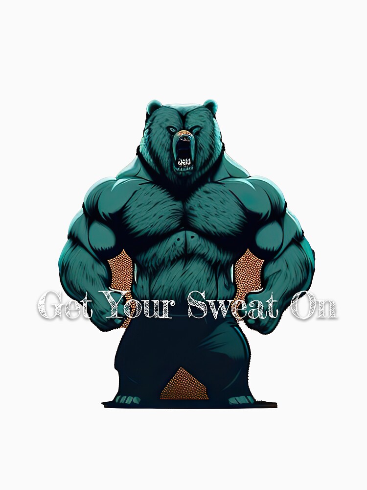 Get Your Sweat On Bodybuilding Fitness Gym Workout Exercise Merch Print  Design by tengamerx