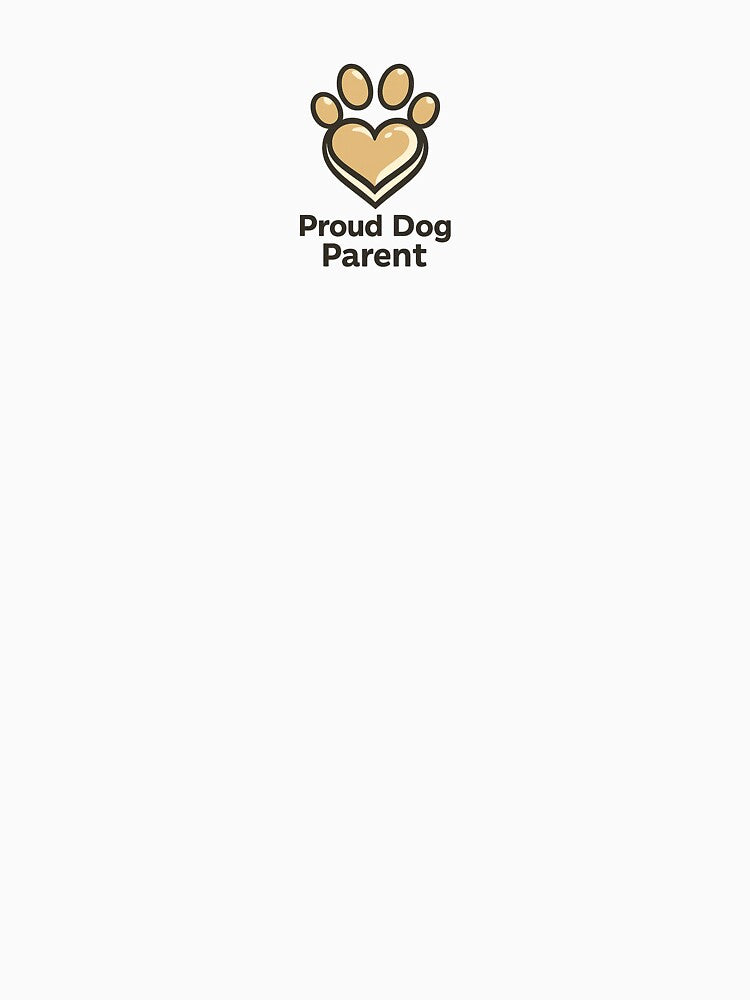 Proud Dog Parent – Minimalist Heart Paw Print Dog Lover Design by SillyCowStudio